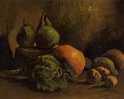文森特威廉梵高 - 有蔬菜和水果的静物画